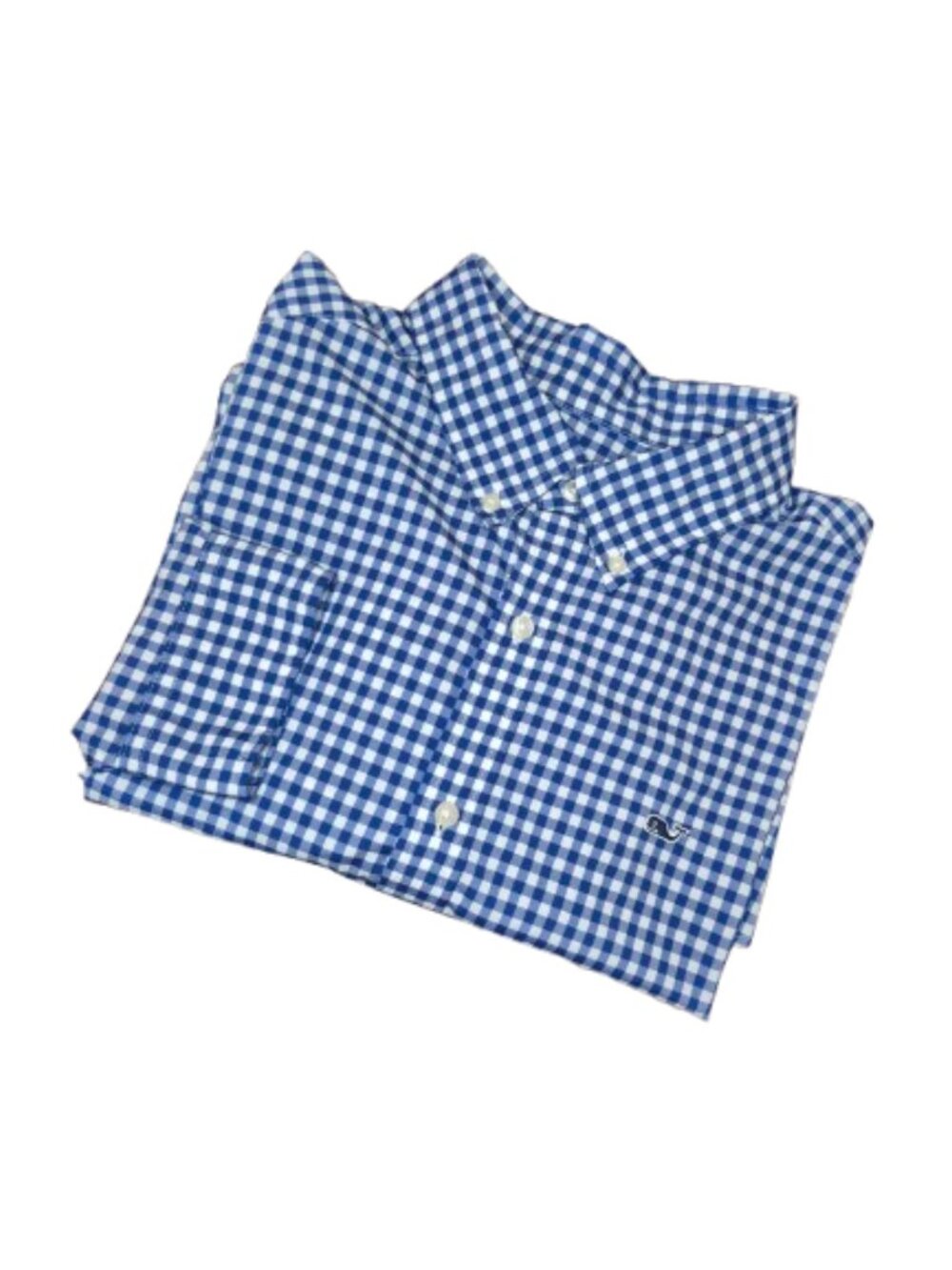Vineyard Vines Blue and White Gingham Check Button Down Shirt Size XL